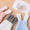 Gorro de Secado Rápido para Niños con Dibujo de Conejo, Espesado de Coral Fleece, Absorbente, Gorro de Baño para Secar el Cabello, Toalla para la Cabeza de Bebé para Lavar el Cabello