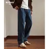 Pantalones Casuales de Pierna Recta de Algodón Pesado para Hombre, Novedad de Otoño, Holgados, Retro, Modernos, Simples, Versátiles, Color Sólido, Pantalones Cargo