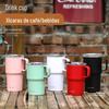 Caneca de Café de Aço Inoxidável 304 Simples da Moda INS Portátil Acompanhamento Copo de Água para Carro Escritório com Alça Caneca Térmica