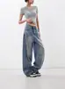 Pantalones Scythe para Mujer 2026 Primavera Nuevo Estilo Holgado Perezoso Relajado Pierna Ancha Scythe Diseño Largo Hasta el Suelo