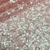 Tela de Malla de Encaje con Bordado de Lentejuelas en Stock del Fabricante, Tela de Malla de Encaje con Lentejuelas 3+5 para Vestidos de Alta Gama Personalizados y Vestidos Qipao