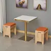 Mesas y Sillas para Comedor Comerciales Hechas de Placas de Roca, Mesas y Sillas para Restaurantes de Comida Rápida, Restaurante Temático de Fideos, Restaurante Shaxian de Comida Rápida, Juegos de Mesa y Sillas para Comedor de Madera Maciza
