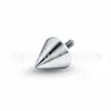 Aretes de Cono Apuntado de Aleación de Titanio F136 Aretes de Hueso de Oreja Roscados Interna y Externamente de Titanio G23 Piezas de Repuesto para Joyería de Piercing Corporal