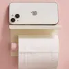 Portarrollos de Papel Higiénico para Baño Estilo Melocotón Leche, Dispensador de Pañuelos Montado en Pared, Dispensador de Papel Higiénico, Estante Organizador para Cajas de Pañuelos