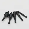 Herramienta de Chaflanado de Cinco Hojas Abreagujeros para Carpintería Guía Rápida Broca Avellanadora Broca Avellanadora Juego de Brocas para Centrado y Perforación de Madera