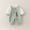 Macacão 2026 para bebê para o outono, agasalho para recém-nascido, vestido formal para um ano, macacão de bebê, macacão de engatinhar para primavera e outono