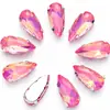 Nuevo Cristal de Vidrio con Forma de Gota Diamantes de Garra Cosidos a Mano Diamantes de Garra con Forma Especial Diamantes de Garra Forma de Semilla de Melón Accesorios para Zapatos DIY Accesorios para Vestido de Novia Vestido de Noche