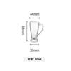 Caneca de Cerveja Comercial 500ml Caneca Grande para Chopp Copo de Água Copo de Chá Bar Copo de Vidro de Grande Capacidade Espessado com Alça