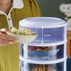 Tapa de Plástico Multicapa para Verduras para el Hogar Caja Aislante Alimentos a Prueba de Polvo Anti-mosquitos Montaje Caja de Almacenamiento Gabinete de Refrigerador Transparente Multifuncional