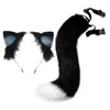 Diadema con Orejas de Gato para Cosplay Joyería de Cola de Gato Hecha a Mano Lindo Accesorios para el Cabello de Chica Gato Orejas de Animal Set de Accesorios de Cola de Animal