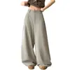 Calça de terno estilo retro americano, modelagem solta, cintura alta, perna larga, calça casual para mulheres, calça reta de outono, calça versátil de comprimento total