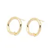 Accesorios de joyería DIY: pendientes circulares de aguja de plata 925 chapados en cobre coreano, hechos a mano en oro de 14 quilates.
