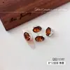 Decoraciones K9 para arte de uñas apilables sin fondo color caramelo, otoño/invierno, estilo Melard, cuadradas regordetas, forma de huevo de paloma, bolas de pedrería hechas a mano para decoración de uñas