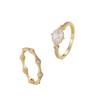 Anillo de lujo con diamantes, cobre y circón, ideal como regalo de San Valentín, para parejas, de gran venta transfronteriza en Oriente Medio.