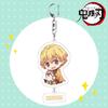 Merchandising de Anime Demon Slayer Llavero Acrílico Soporte Transparente de Doble Cara Colgante Decoración Zenitsu