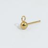Venta al por mayor de fábrica Pendiente con Anillo Perla Redonda Aguja de Oreja Acero Inoxidable Aguja de Frijol Aguja de Frijol Pendiente DIY Accesorios para Pendientes