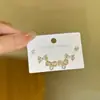Pendientes de plata 925 con forma de aguja y circonitas, elegantes, ligeros y de lujo, con perlas y plantas de amor.