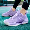 Zapatillas de Baloncesto Ultraligeras para Hombre, Transpirables de Verano, Prácticas Zapatillas Deportivas Juveniles, Zapatos Antideslizantes con Amortiguación de Caña Alta y Baja para Hombres y Mujeres