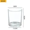 Vaso Transparente para Velas Perfumadas de Vidrio Vaso Vacío Tarro para Velas DIY Portavelas para Hogar Hotel Vidrio de Cera de Soja