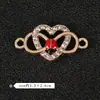 Ventas Directas de Fábrica Colgante Doble Variedad de Forma de Corazón Siete Estrellas Mariquita Dripping de Aceite Collar Pulsera Colgante Aleación Accesorios de Joyería DIY