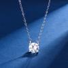 Collar de cabeza de vaca con diamante color D estilo celebridad en línea para mujer, colgante de diamante solitario, cadena para clavícula, regalo para niña para el Día de San Valentín