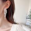 Pendientes elegantes exagerados de estilo europeo y americano, vestido elegante francés de banquete con pendientes de lujo de circonita perla de estilo cortesano