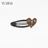 Nueva colección de pinzas para el cabello color café de Wjia: Pinzas dulces y geniales para flequillo, pinzas BB de alta gama, pasadores laterales pequeños con forma de gato y flor de corazón, accesorios para el cabello