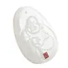 Pendente de jade Budismo Maitreya barrigudo com rosto sorridente de Jade Branco Afegão natural pequeno Buda pendente de jade masculino e feminino