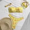 2027 Nuevo Bikini de Comercio Exterior Transfronterizo Europeo y Americano de Comercio Exterior Traje de Baño Bikini Sexy Bandeau para Mujer