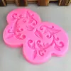Molde de Silicona Líquida para Modelado de Enredadera de Flores de Enredadera Simétrica Vintage DIY Hecho a Mano Molde de Papel de Aluminio para Pastel Molde Decorativo para Hornear