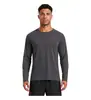 Camiseta Deportiva de Cuello Redondo Otoño Invierno para Hombre, Sensación Fresca, Protección Solar, Camiseta Deportiva para Exteriores, Ciclismo, Secado Rápido, Manga Larga Deportiva