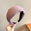 Faixa de Cabeça de Tricô com Topo Alto Yi Mengling para Mulheres, Faixa Larga para Pressão na Cabeça, Acessórios de Cabelo, Cartão de Cabelo para Lavar o Rosto de Celebridade da Internet