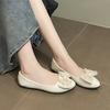2025 Novas Sapatilhas de Salto Anabela para Mulheres, Sapatos Femininos que Aumentam a Altura, Sapatilhas Versáteis Antiderrapantes, Boca Rasa, Couro Macio, Sapatos de Mãe com Solado Macio