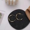 Aretes de Aro de Moda Estilo Frío Europeo y Americano para Mujer Agujas de Plata 925 Simples y Versátiles Elegantes Aretes de Aro al por Mayor