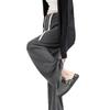 Calça de Maternidade 2025 Estilo Primavera e Outono Casual Calça de Perna Larga Cintura Alta Caimento Macio Aveludado Comprimento Total Reta Veludo Aveludado
