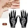 Plantillas de Henna para Manos de Venta Caliente Transfronterizas, Huellas de Mano para Bodas, Decoraciones de Manos para Escenario, Tatuajes Temporales de Mano