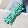Cuerda trenzada monocolor de 4 mm, cuerda redonda para tejido manual DIY, cordón de algodón para pulseras, llaveros y accesorios