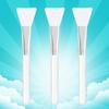 Herramienta de belleza para aplicar mascarilla DIY cepillo de silicona para mascarilla mango transparente cepillo para mascarilla cabezal suave cepillo de silicona