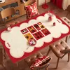 Mantel Rojo de Año Nuevo, Impermeable, Resistente al Aceite, No Lavable, Resistente al Calor, Mantel Individual para Mesa, Mantel para Mesa de Café con Ambiente del Año del Caballo, Protector de Escritorio