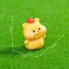Micro-paisagem Batatas Fritas Fofas Ursinho Amarelo Boneca Partículas Fofas Acessórios Decorativos DIY Enfeites Pequenos para Carro e Mesa