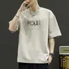 Camiseta de Verano Talla Grande para Hombre, Manga Corta, Nueva Moda Deportiva, Estampado Casual Versátil, Top Oversize, Camiseta de Media Manga