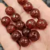 Contas Padrão Ágata Vermelha de Gelo Contas Soltas de Jade Contas Redondas de Cornalina Acessórios de Joias para Pulseira Colar Contas de Jade Feitas à Mão