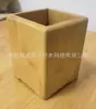 Porta-Canetas Quadrado de Bambu para Alunos do Ensino Fundamental e Médio Armazenamento de Presentes Pincel Enfeites Criativos Escritório Aprendizagem Porta-Canetas Quadrado