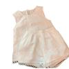 Roupa Infantil Ningli para Meninas Moda Celebridade da Internet Verão Novo Conjunto Roupa de Verão Infantil Colete de Renda Vazada Conjunto de Shorts
