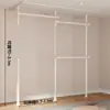 Perchero de Piso a Techo para Uso Doméstico, Barra Extensible para Colgar Ropa para Dormitorio, Perchero Sencillo para Armario, Barra para Secar Ropa