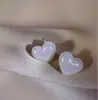 Aretes de Perla Iridiscente en Forma de Corazón de Princesa Sirena para Mujer, Aretes de Lujo Ligero de Gama Alta, Nuevos Accesorios para Orejas Elegantes de Moda 2026
