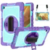 Aplicable a Samsung Tab A7 Lite T220 correa de color contrastante soporte giratorio funda para tablet A7 carcasa protectora resistente a caídas