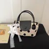 Bolsa de mão vintage estilo coreano para mulheres, nova bolsa de ombro da moda 2026, bolsa quadrada pequena da moda com retalhos de estampa de leopardo