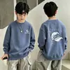 Sudadera con forro polar para niño, elegante ropa de otoño para niños, nuevo modelo 2026, suéter para niño, top de camiseta de manga larga para bebés y niños pequeños