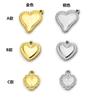 Colgante de corazón de melocotón chapado en oro pulido a presión de aceite de acero inoxidable transfronterizo para pareja, collar de amor sólido, accesorios colgantes